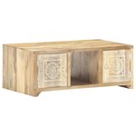 vidaXL Table basse 90x50x35 cm Bois solide de manguier