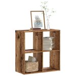 vidaXL Bibliothèque vieux bois 68 5x32x68 5 cm bois d'ingénierie