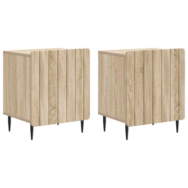 vidaXL Cabinet de chevet 2 Pièces Chêne Sonoma 43 x 34 5 x 52 cm