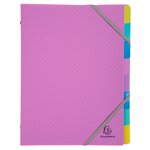 Trieur Polypropylène 3 Rabats Forever Young 8 Compartiments - A4 - Couleurs Assorties - X 8 - Exacompta