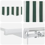 vidaXL Store manuel rétractable vert et blanc 600x300 cm