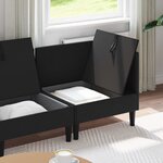 vidaXL Ensemble de meubles pour le salon 4 Pièces Noir Tissu