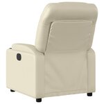 vidaXL Fauteuil inclinable Crème Similicuir