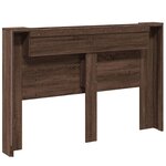 vidaXL Armoire tête de lit avec LED chêne marron 160x16 5x103 5 cm