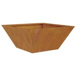 vidaXL Pots en métal Acier résistant aux intempéries 35 x 35 x 15 cm