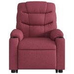 vidaXL Fauteuil inclinable électrique rouge bordeaux tissu