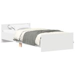 vidaXL Cadre de lit avec tête de lit Blanc 80 x 200 cm