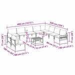 vidaXL Ensemble de canapé de jardin 11 Pièces Anthracite Acier