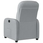 vidaXL Fauteuil inclinable électrique Gris clair Tissu