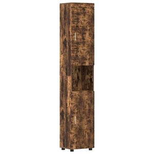 vidaXL Ensemble d'armoire de salle de bain TULUM Chêne fumé