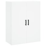 vidaXL Buffet haut Blanc 69 5x34x180 cm Bois d'ingénierie
