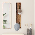 vidaXL Porte-manteau mural avec stockage Vieux bois 20 x 1.5 x 100 cm