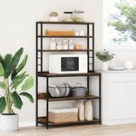 vidaXL Étagère de cuisine Chêne fumé 100 x 40 x 168 cm