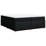 vidaXL Sommier à lattes de lit avec matelas Noir 200x200 cm Tissu