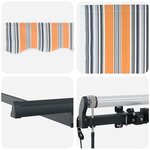 vidaXL Auvent Rétractable Jaune et orange et blanc