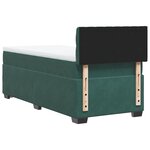 vidaXL Sommier à lattes de lit avec matelas Vert foncé 100x200 cm