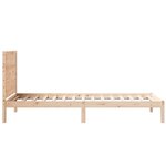 vidaXL Cadre de lit extra long sans matelas 100x210 cm bois massif