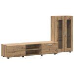 vidaXL Ensemble meuble TV FLORIN Chêne artisanal Bois d'ingénierie