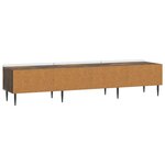 vidaXL Meuble TV Chêne fumé 147 x 34 5 x 32 cm Bois d'ingénierie