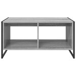 vidaXL Table basse Gris Sonoma 80 x 50 x 40 cm Bois d'ingénierie