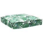 vidaXL Coussin pour assise de palette Motif de feuille 80 x 80 x 12 cm