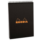 bloc reliure intégrale classic noir 14 8x21cm 5x5 80 feuilles microperforées 80g RHODIA