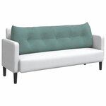 vidaXL Coussin de Dos Vert Mer 160 x 24 x 50 cm Velours