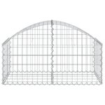 vidaXL Panier de gabions arqué 100x50x40/60 cm Fer galvanisé