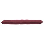 vidaXL Coussin de Dos Bordeaux 180 x 19 x 50 cm tissu