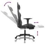 vidaXL Chaise de jeu avec repose-pied Noir et camouflage Similicuir