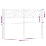vidaXL Tête de lit métal noir 150 cm
