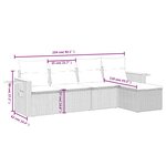 vidaXL Salon de jardin 5 Pièces avec coussins gris résine tressée