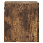 vidaXL Cabinet de chevet mural 2 Pièces Chêne fumé 33 x 34 5 x 40 cm