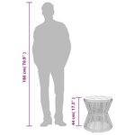 vidaXL Table basse avec base en fil de fer noir bois d'acacia massif