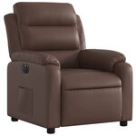 vidaXL Fauteuil inclinable électrique Marron Similicuir