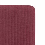 vidaXL Chaises à manger lot de 2 rouge bordeaux tissu
