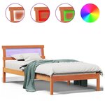 vidaXL Cadre de lit Marron cire 100 x 200 cm Bois massif en pin