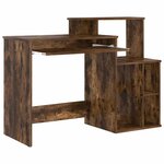vidaXL Bureau Chêne fumé 120 5 x 44 x 88 5 cm Bois d'ingénierie