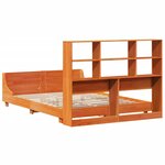 vidaXL Cadre de lit sans matelas cire marron 120x200cm bois pin massif