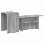 vidaXL Table console Gris Sonoma 91 5 x 35 x 38 5 cm Bois d'ingénierie