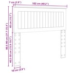 vidaXL Tête de lit Gris béton 100 cm Bois d'ingénierie