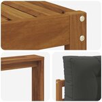 vidaXL Ensemble de canapés d'extérieur 11 Pièces Naturel et Anthracite