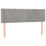 vidaXL Sommier à lattes de lit et matelas Gris clair 140x190cm Velours