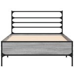 vidaXL Cadre de lit sans matelas sonoma gris 75x190 cm