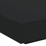 vidaXL Table basse avec lumières LED noir 100x100x31 cm