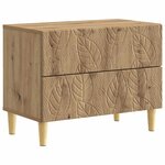 vidaXL Table de chevet Chêne artisanal 62 x 34 5 x 48 cm