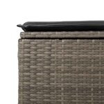 vidaXL Salon de jardin 9 Pièces avec coussins gris résine tressée