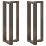 vidaXL Pieds de table console en T  2 pièces  noir  25 x 28 x (72-73) cm  acier