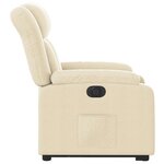 vidaXL Fauteuil inclinable électrique crème tissu