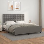 vidaXL Cadre de lit avec tête de lit Gris 160x200 cm Similicuir